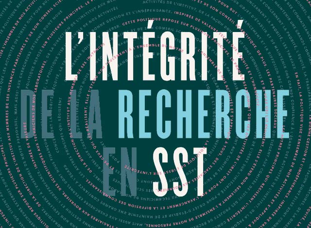 Rapport d’activité 2016 – L’Intégrité de la recherche en SST