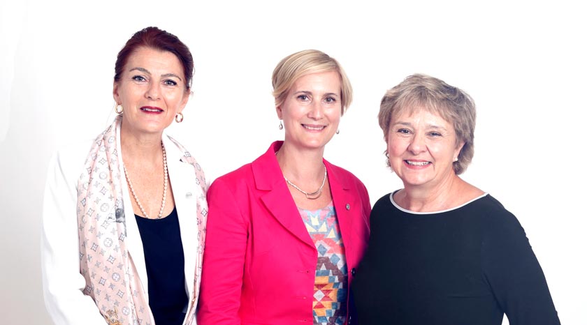 Manuelle Oudar, Lyne Sauvageau et Marie Larue