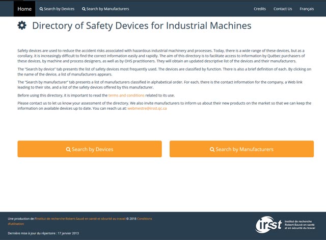 dispositifs de sécurité des machines